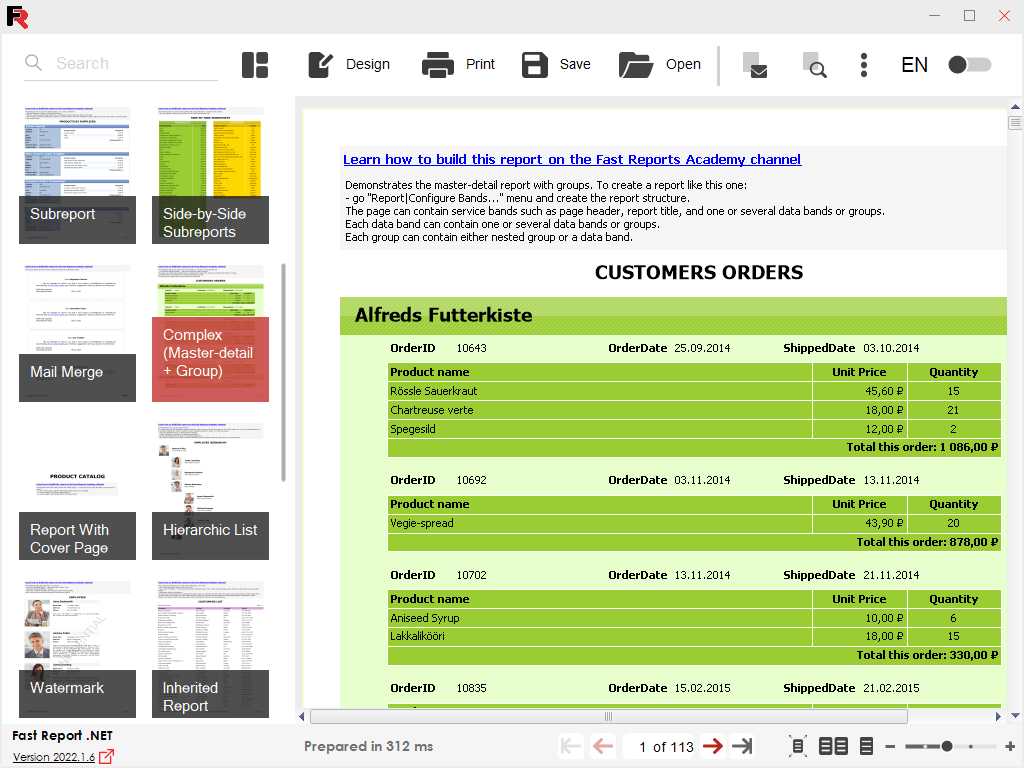 Reporting And Documents Creation Library For Net Fast Reports