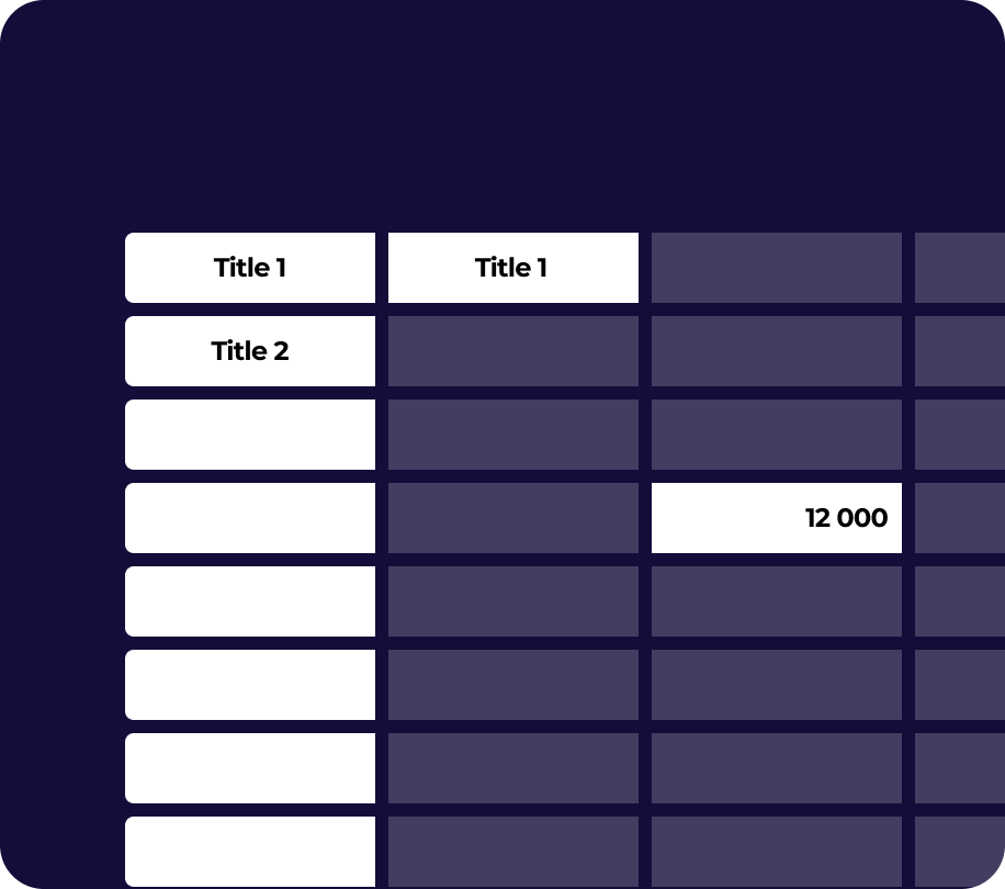 Cross table