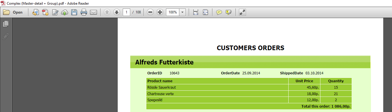 fastreport pdf export